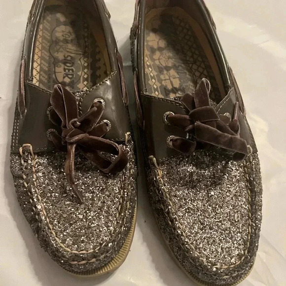 Sperry glitter silver loafers size 7.5 - Picture 8 of 9
